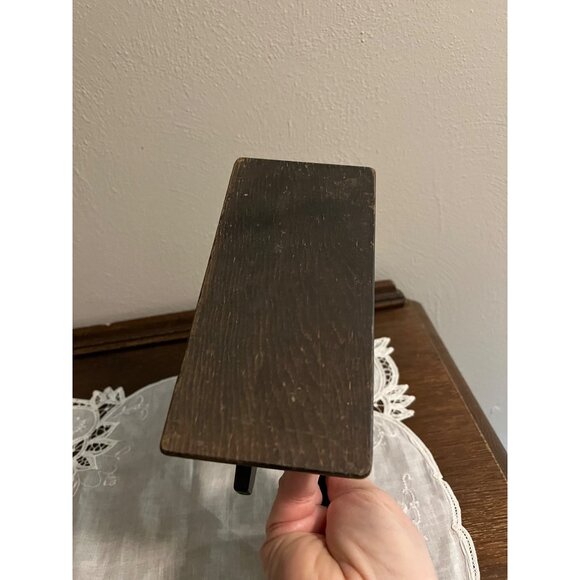Vintage Dark Stain Wood Napkin Letter Holder - Picture 5 of 5